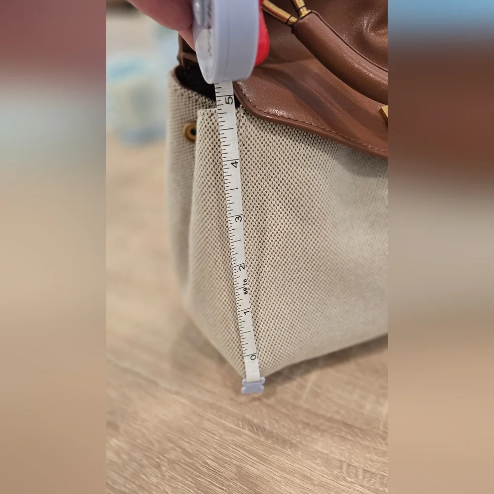 JW PEI Canvas Handbag With Faux Leather Trimming And Accents. Like New. - Picture 8 of 9